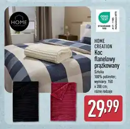 ALDI HOME CREATION Koc flanelowy prążkowany oferta