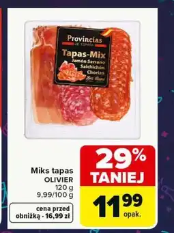 Carrefour Miks tapas OLIVIER 120 g oferta