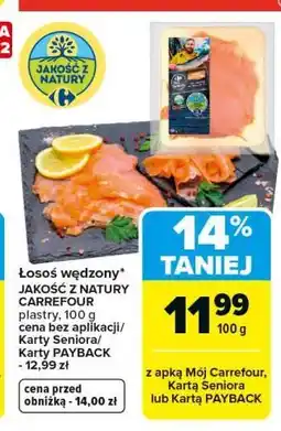 Carrefour Łosoś wędzony JAKOŚĆ Z NATURY CARREFOUR oferta