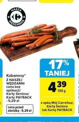 Carrefour Kabanosy Z NASZEJ WĘDZARNI oferta