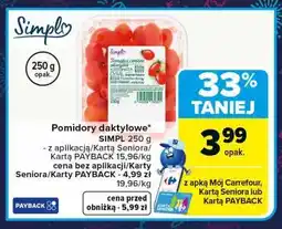 Carrefour Pomidory daktylowe SIMPL 250 g oferta