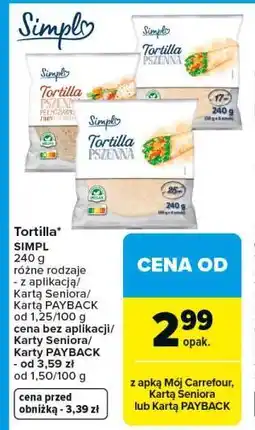 Carrefour Tortilla SIMPL oferta