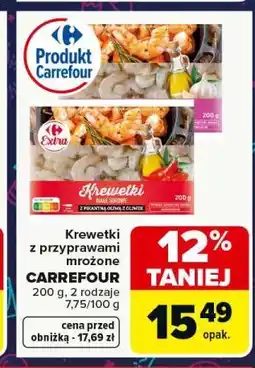 Carrefour Krewetki z przyprawami mrożone CARREFOUR oferta