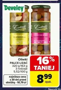 Carrefour Oliwki DEVELEY 320 g/163 g (Palce Lizać, Medyterana) oferta