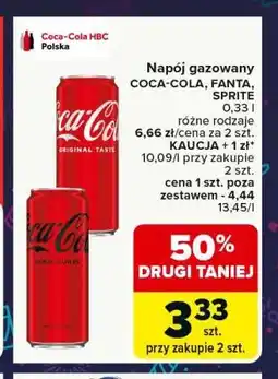 Carrefour Coca-Cola, Fanta, Sprite (1.25 l, różne rodzaje) oferta
