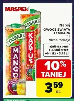 Carrefour Napój Owoce Świata Tymbark (1 l, różne rodzaje) oferta