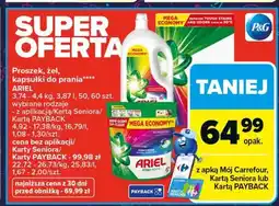 Carrefour Ariel laundry detergent (powder, gel, capsules), various packs oferta