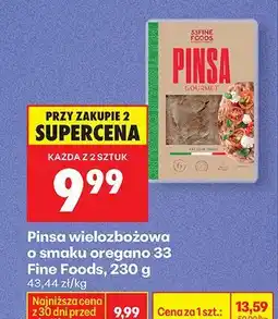 Biedronka Pinsa wielozbożowa o smaku oregano 33 Fine Foods 230 g oferta