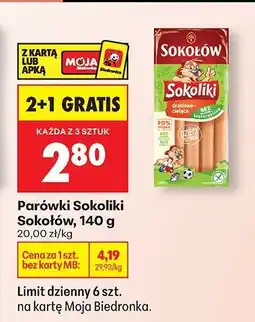 Biedronka Parówki Sokoliki Sokołów oferta