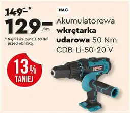Biedronka NAC Akumulatorowa wkrętarka udarowa 50 Nm CDB-Li-50-20 V oferta