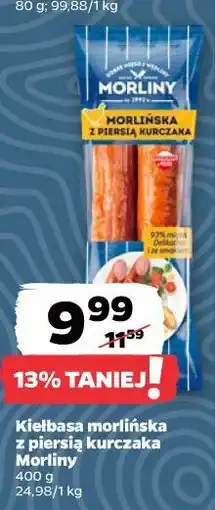 Netto Kiełbasa morlińska z piersi kurczaka Morliny oferta