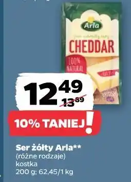 Netto Ser żółty Arla różne rodzaje kostka 200g oferta