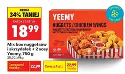 Biedronka Mix box nuggetsów i skrzydełek + 2 sosy Yeemy, 750 g oferta