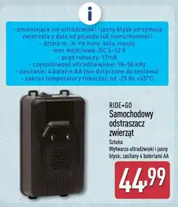 ALDI RIDE+GO Samochodowy odstraszacz zwierząt oferta