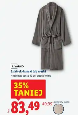 Lidl Livarno Szlafrok damski lub męski oferta