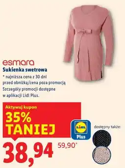 Lidl Esmara Sukienka swetrowa oferta
