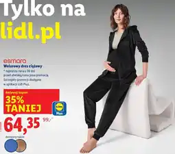 Lidl Esmara Welurowy dres ciążowy oferta