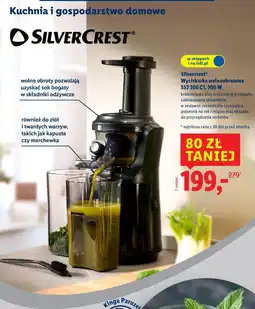 Lidl Silvercrest Wyciskarka wolnoobrotowa SSJ 300 C1, 300 W oferta