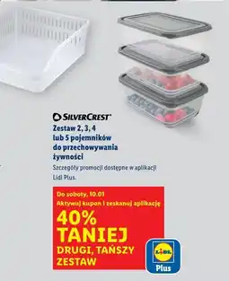 Lidl SilverCrest Zestaw 2, 3, 4 lub 5 pojemników do przechowywania żywności oferta