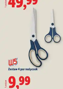 Lidl Zestaw 4 par nożyczek W5 oferta