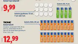 Lidl Zestaw baterii TRONIC (AA 20 szt., AAA 20 szt., guzikowe 12 szt./7 szt./5 szt.) oferta