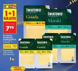 Biedronka Ser plastry Światowid, 2x250 g/500 g: Gouda, Morski oferta