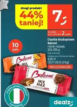 Dealz Ciastka z nadzieniem pomarańczowym Balconi oferta