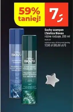 Dealz Suchy szampon do włosów Biovax Hydrating Therapy oferta