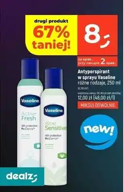 Dealz Dezodorant aloe sensitive Vaseline oferta