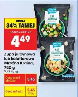Biedronka Zupa jarzynowa lub kalafiorowa Mroźna Kraina , 750 g oferta