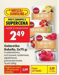 Biedronka Galaretka Bakello, 2x75 g oferta
