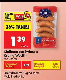 Biedronka Kiełbasa parówkowa oferta