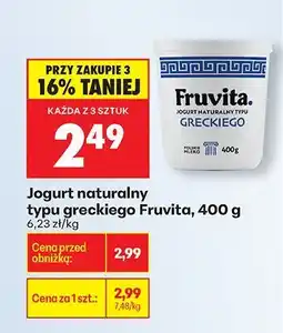 Biedronka Jogurt naturalny typu greckiego, 400 g oferta
