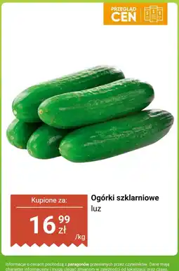 Biedronka Ogórki szklarniowe luz oferta