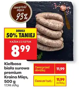 Biedronka Kiełbasa biała Kraina Mięs oferta