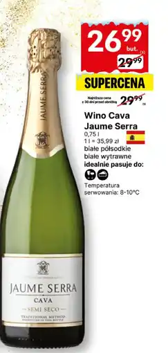 Delikatesy Centrum Wino białe CAVA JAUME SERRA oferta
