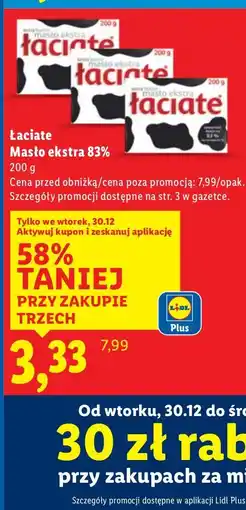 Lidl Masło ekstra Łaciate 83% oferta