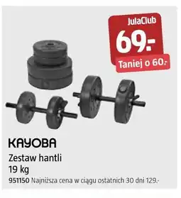 Jula KAYOBA Zestaw hantli 19 kg oferta