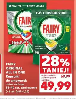 Kaufland Fairy Original All in One Kapsułki do zmywarek oferta