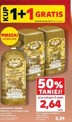 Kaufland Makaron Babuni (z jaj przepiórczych, różne rodzaje, 250g opakowanie) oferta