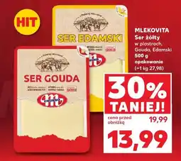 Kaufland MLEKOVITA Ser żółty w plastrach (Gouda, Edamski) 500 g oferta