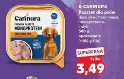 Kaufland K-CARINURA Pasztet dla psów duża zawartość mięsa, monoproteina, indyk 300 g oferta