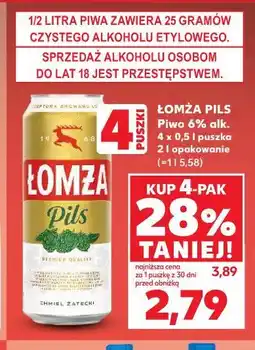 Kaufland Łomża Pils Piwo 6% alk oferta