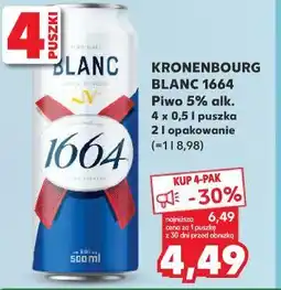 Kaufland Kronenbourg Blanc 1664 Piwo 5% alk. 4x0,5l puszka oferta