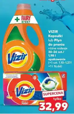 Kaufland Vizir kapsułki lub płyn do prania 30-26 szt oferta