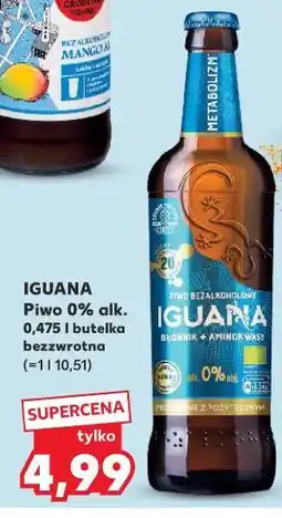 Kaufland Iguana Piwo 0.0% alk. (0,475 l butelka bezzwrotna) oferta