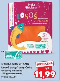 Kaufland RYBKA UKOCHANA Łosoś pacyficzny Coho wędzony na zimno oferta
