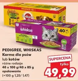 Kaufland Pedigree, Whiskas Karma dla psów lub kotów 40 x 100g / 40 x 85g oferta