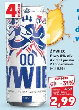 Kaufland Żywiec 0.0% alk. (4 x 0,5 l puszka) oferta