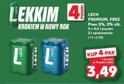 Kaufland Lech Premium, Free Piwo 5%, 0% alk. 4x0,5l puszka oferta